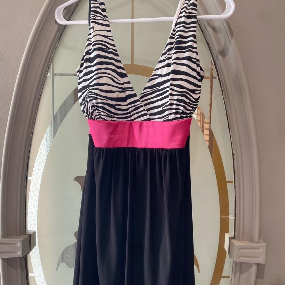 Black/White/Pink Dress